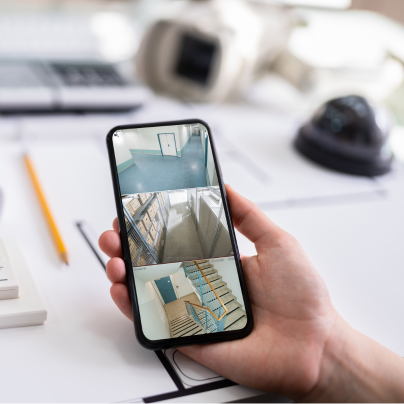 Virginia Beach security camera feed on cell phone